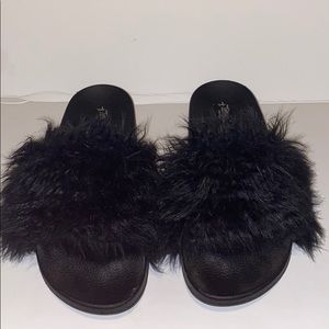 JEFFREY CAMPBELL FUR SLIDES
